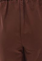 Bayan Kahverengi Yüksek Bel Balon Pantolon