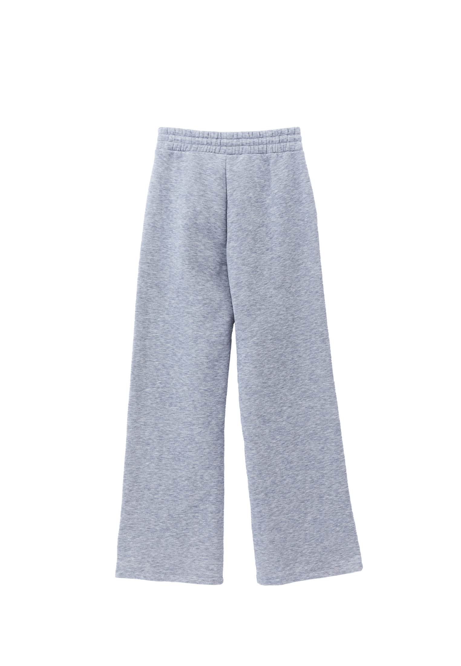 Gri Yüksek Bel Wide-Leg Pantolon