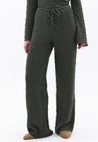 Bayan Haki Yüksek Bel Straight-Fit Pantolon