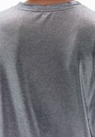 Bayan Gümüş Parlak Dokulu Sıfır Yaka Tişört