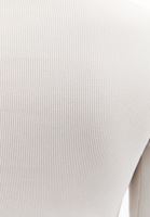 Women Beige Crop Tshirt with Asymmetrical Sleeves