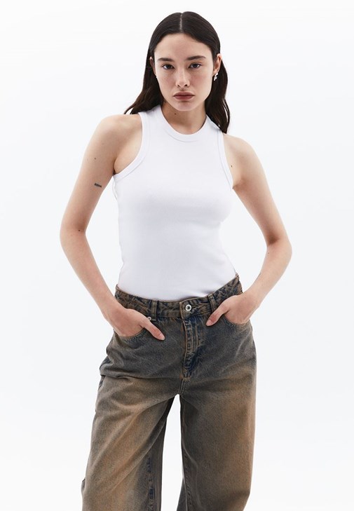  Kalın Pamuklu Halter Yaka Atlet