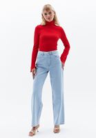 Bayan Kırmızı Kalın Pamuklu Roll Neck