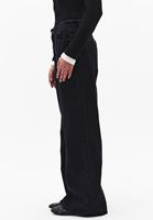 Bayan Siyah Yüksek Bel Wide-Leg Pantolon