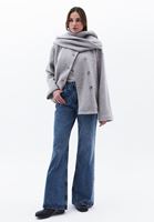 Bayan Mavi Yüksek Bel Wide-Leg Pantolon