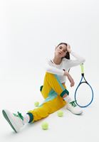 Bayan Krem Cut-Out Detaylı Crop Tişört