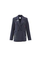 Baskılı Blazer Ceket ve Etek Kombini