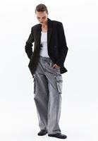 Bayan Çok Renkli Düğmeli Boyfriend Blazer Ceket