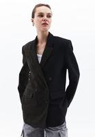 Bayan Çok Renkli Düğmeli Boyfriend Blazer Ceket