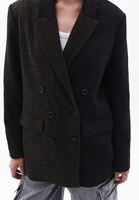 Bayan Çok Renkli Düğmeli Boyfriend Blazer Ceket