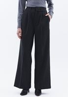 Bayan Çok Renkli Çizgili Wide-Leg Pantolon