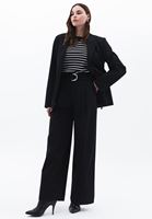 Yüksek Bel Straight-Fit Pantolon