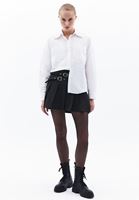 Women White Shirt with Pocket Detail