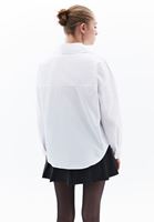 Women White Shirt with Pocket Detail