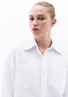 Women White Shirt with Pocket Detail