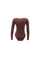 Bayan Pembe Uzun Kollu Bodysuit