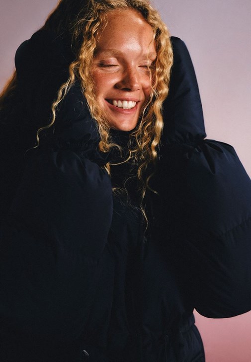 Lacivert Puf Eldiven