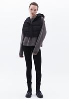 Bayan Siyah Kaz Tüylü Puf Yelek