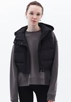 Bayan Siyah Kaz Tüylü Puf Yelek