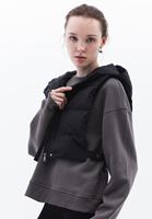 Bayan Siyah Kaz Tüylü Puf Yelek