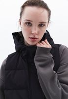 Bayan Siyah Kaz Tüylü Puf Yelek