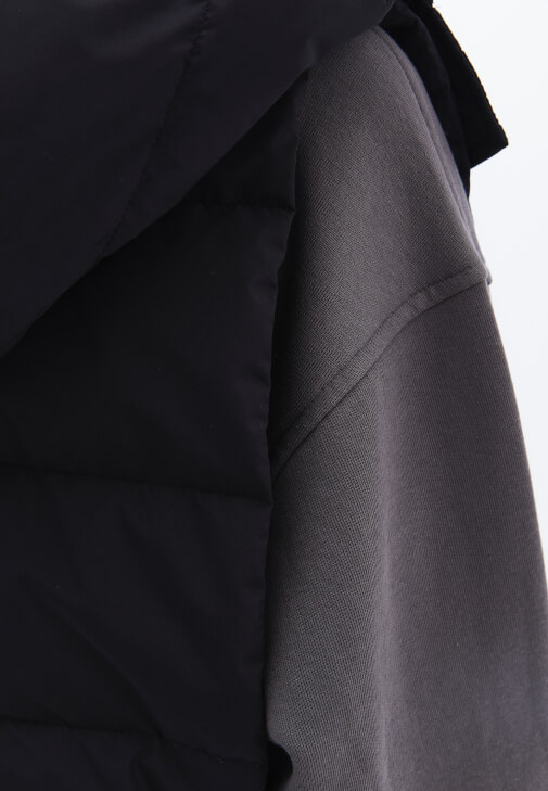 Kaz Tüylü Yelek ve Tayt Kombini