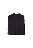 Bayan Siyah Kaz Tüylü Puf Yelek