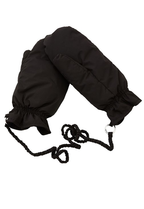 Siyah Kaz Tüyü Puf Eldiven