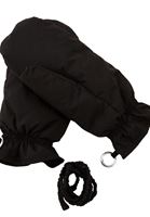 Bayan Siyah Kaz Tüyü Puf Eldiven