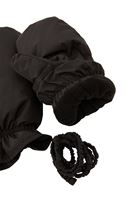 Bayan Siyah Kaz Tüyü Puf Eldiven