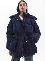 Bayan Lacivert Kaz Tüyü Puf Eldiven