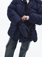 Bayan Lacivert Kaz Tüyü Puf Eldiven