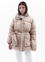 Bayan Bej Kaz Tüyü Puf Eldiven