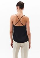 Bayan Siyah İnce Askılı Dantelli Atlet