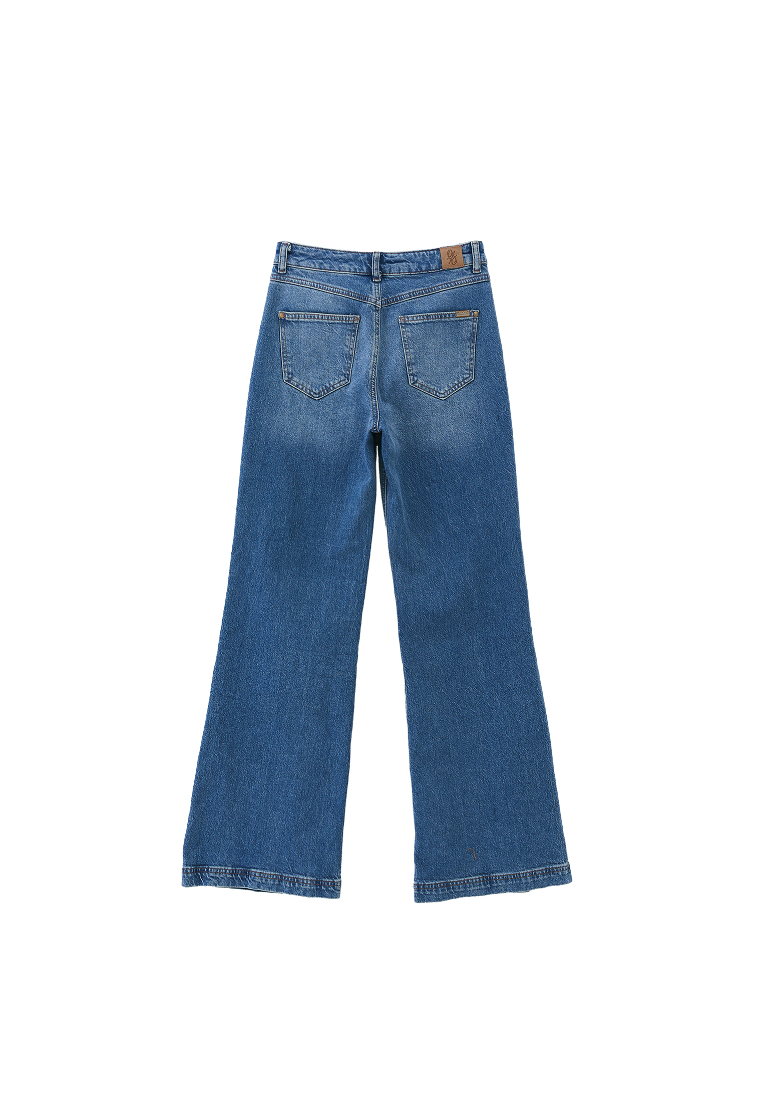 Mavi Yüksek Bel Wide-Leg Denim Pantolon 24KOX-SHENY03 | OXXO