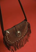 Bayan Kahverengi Püskül Detaylı Çanta