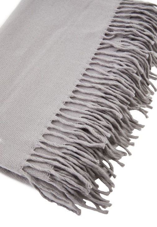 Gri Püskül Detaylı Şal