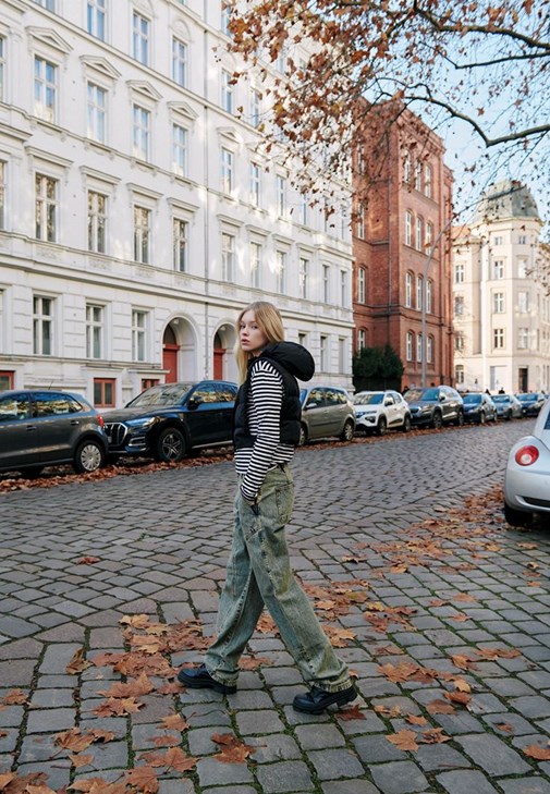  Ultra Yüksek Bel Barrel-Fit Pantolon