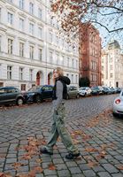 Bayan Kum Beji Ultra Yüksek Bel Barrel-Fit Pantolon