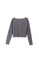 Women Charcoal Grey Soft Touch Boat Neck Sweater