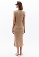 Women Beige Soft Touch Maxi Dress