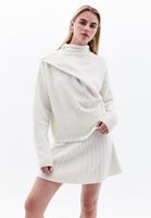 Bayan Krem Yün Karışımlı Kazak