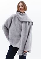 Yün Karışımlı Oversize Kaban