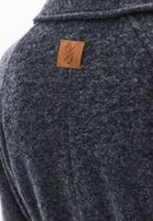 Women Charcoal Grey Wool Blended Coat with Belt Detail