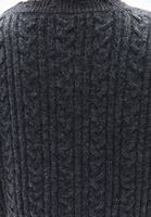 Women Charcoal Grey Wool Blended Knitwear Sweater
