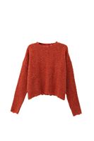 Women Orange Wool Blended Knitwear Sweater