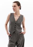 Yün Karışımlı Crop Yelek