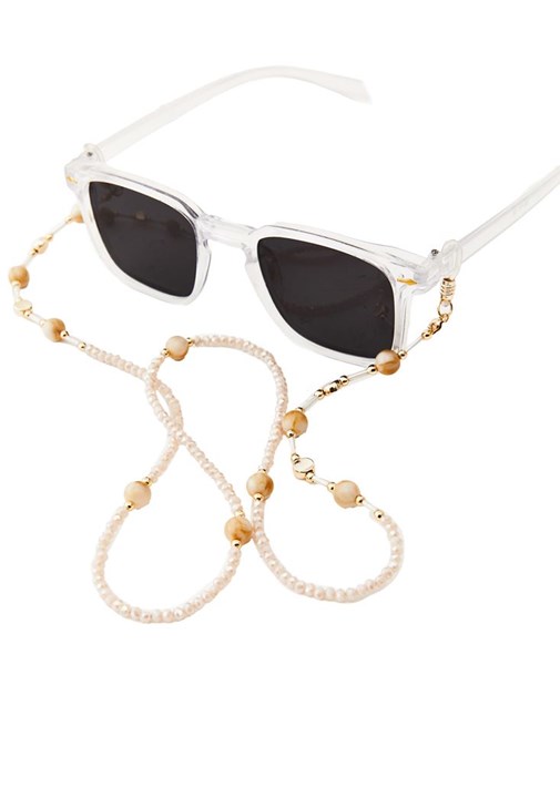 Çok Renkli Boncuk Detaylı Gözlük Zinciri