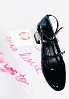 Bayan Siyah Toka Detaylı Mary Jane Ayakkabı