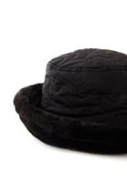 Bayan Siyah Kapitoneli Bucket Şapka